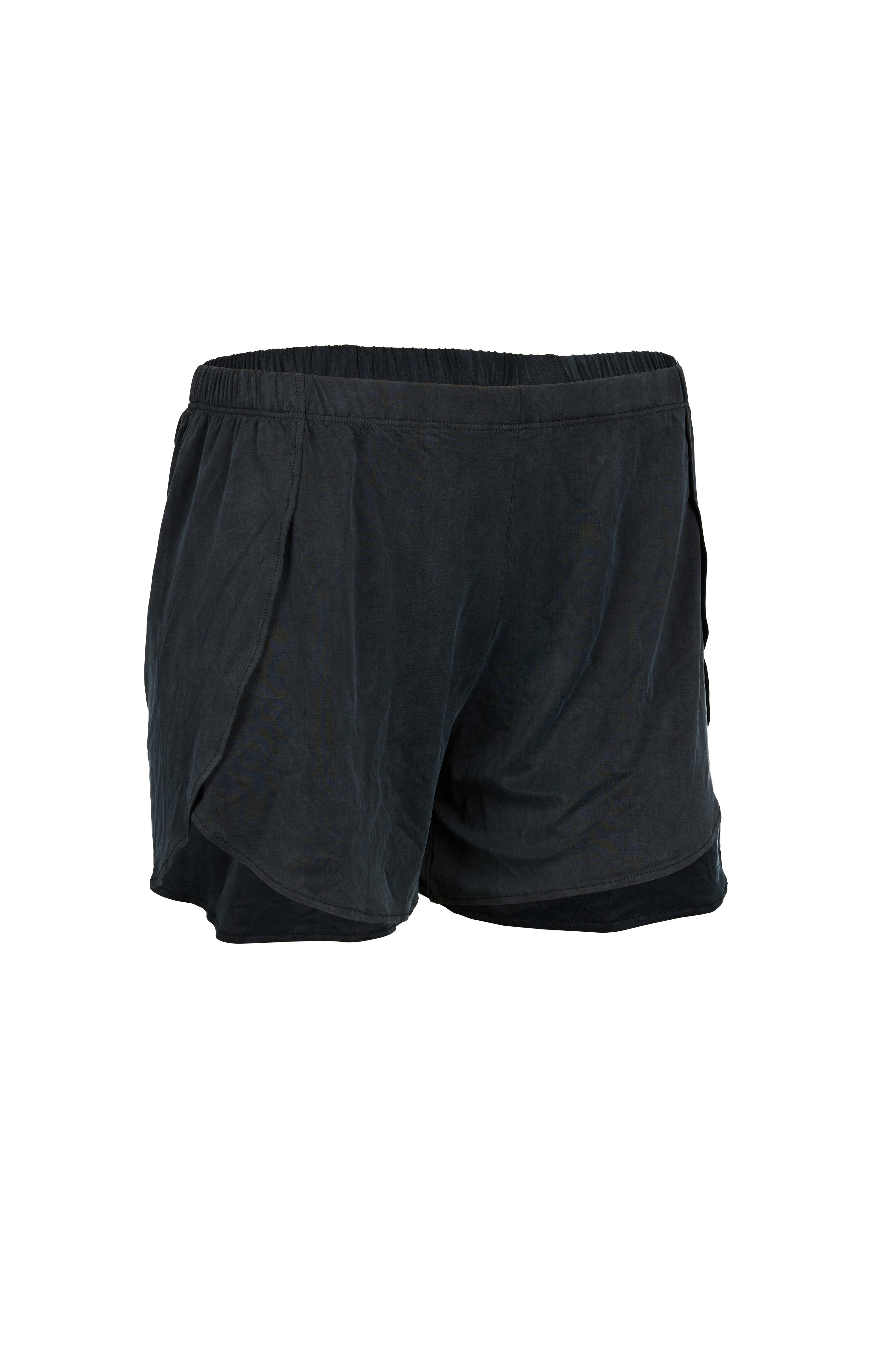 Schwarze Lounge Shorts aus Cupro von MOYA KALA