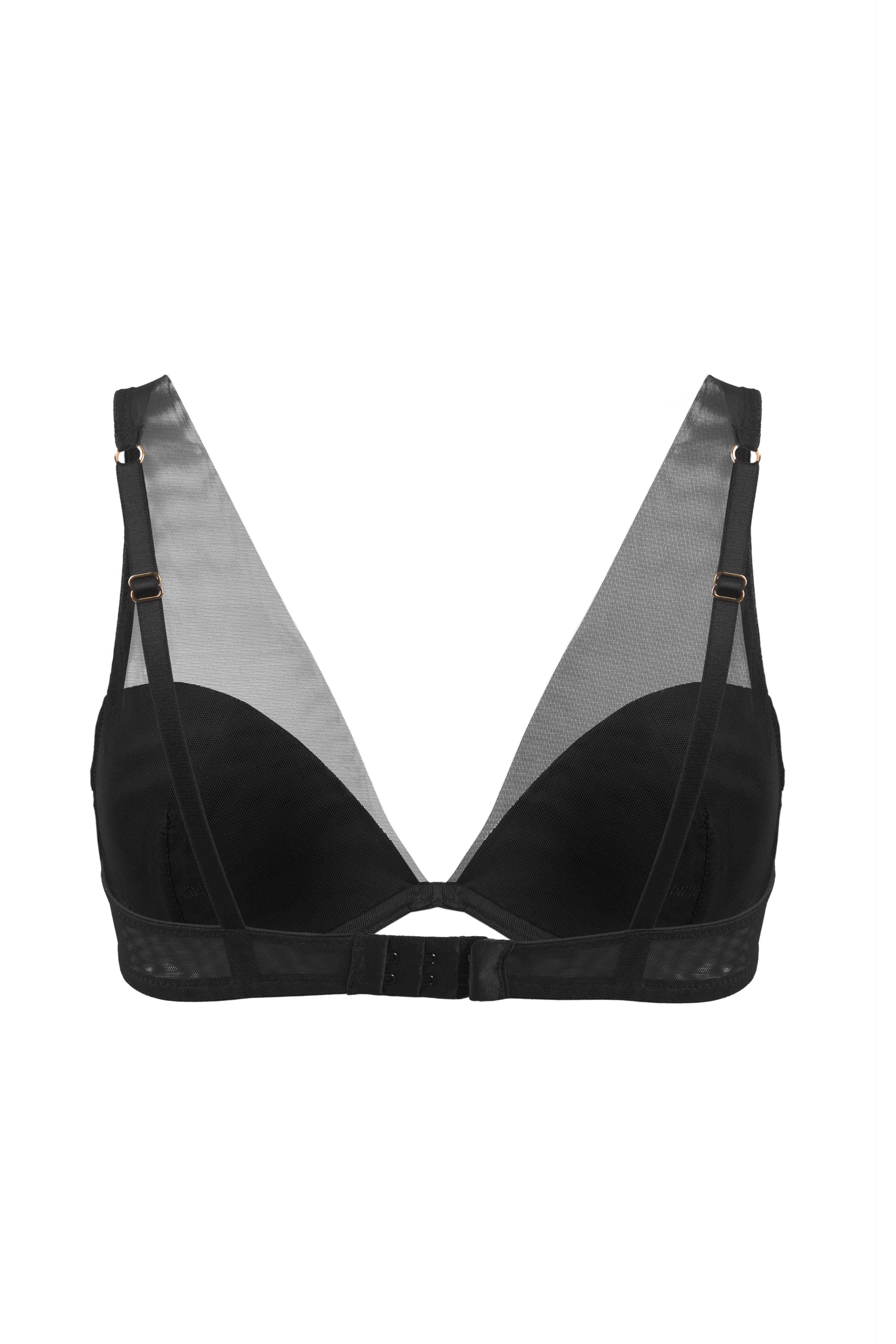 Black Pure Soft non-wired bra made from recycled polyester by MOYA KALA
