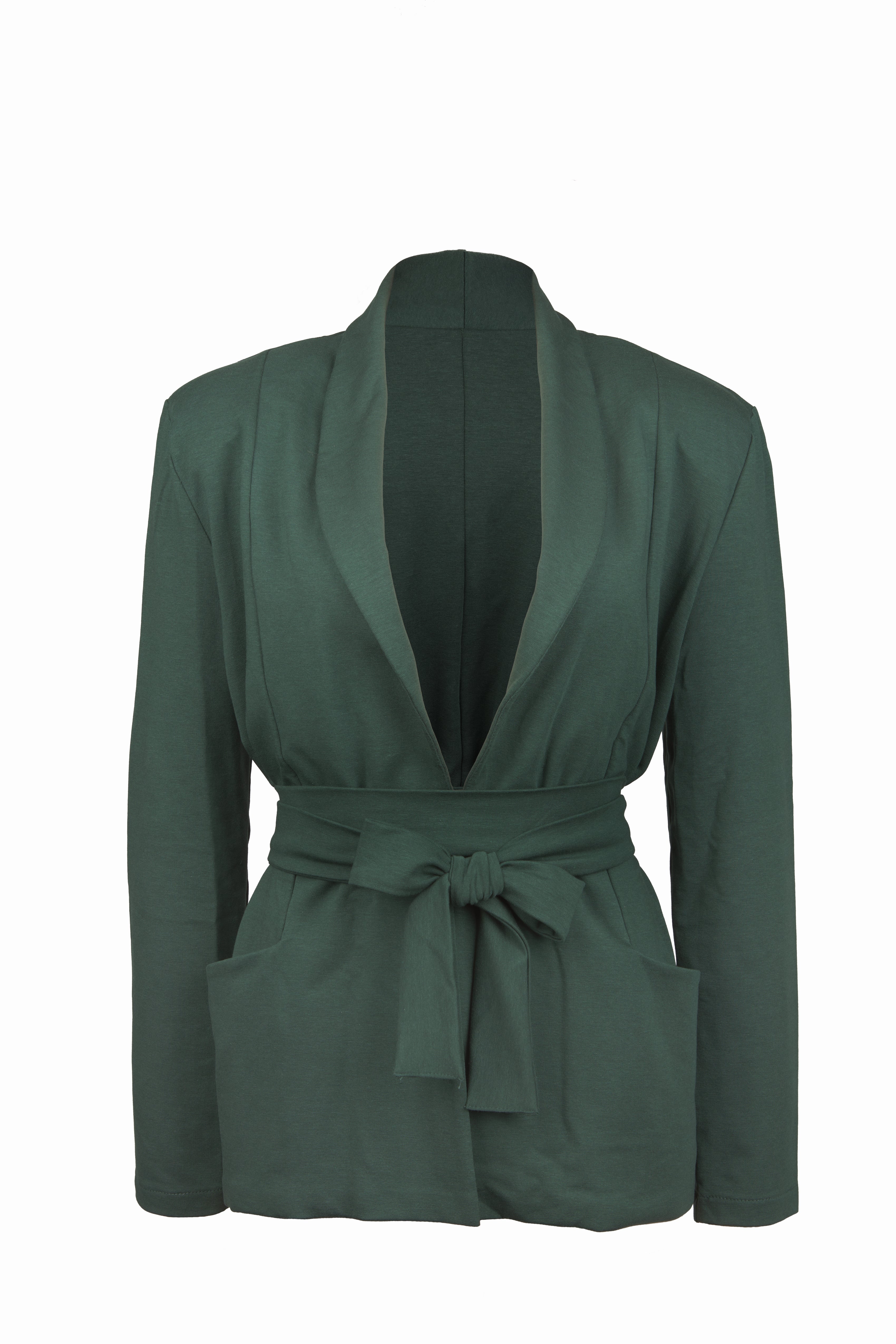 Green formal blazer made of lyocell by MOYA KALA 
