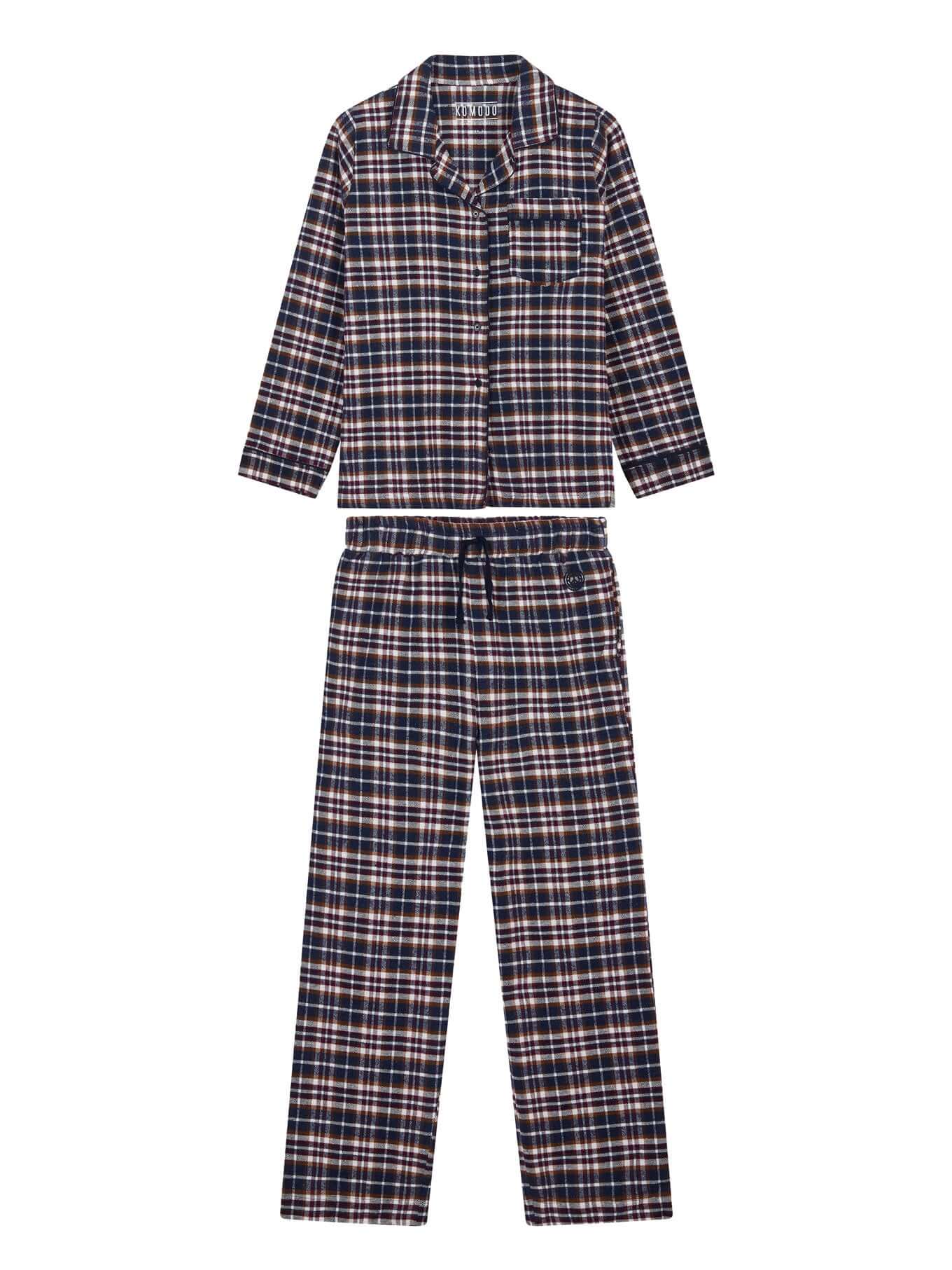 Dunkel - blaues Pyjama JIM JAM aus 100 % Bio-Baumwolle von Komodo