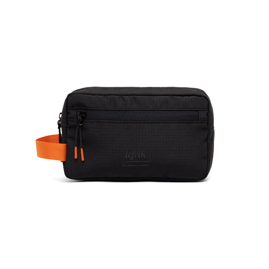 Black cosmetic bag NEO Lithe Vandra made from recycled PET from Lefrik