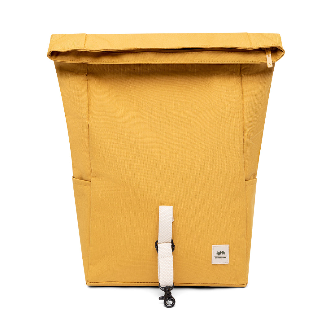 Yellow Roll Mini backpack made from recycled PET from Lefrik