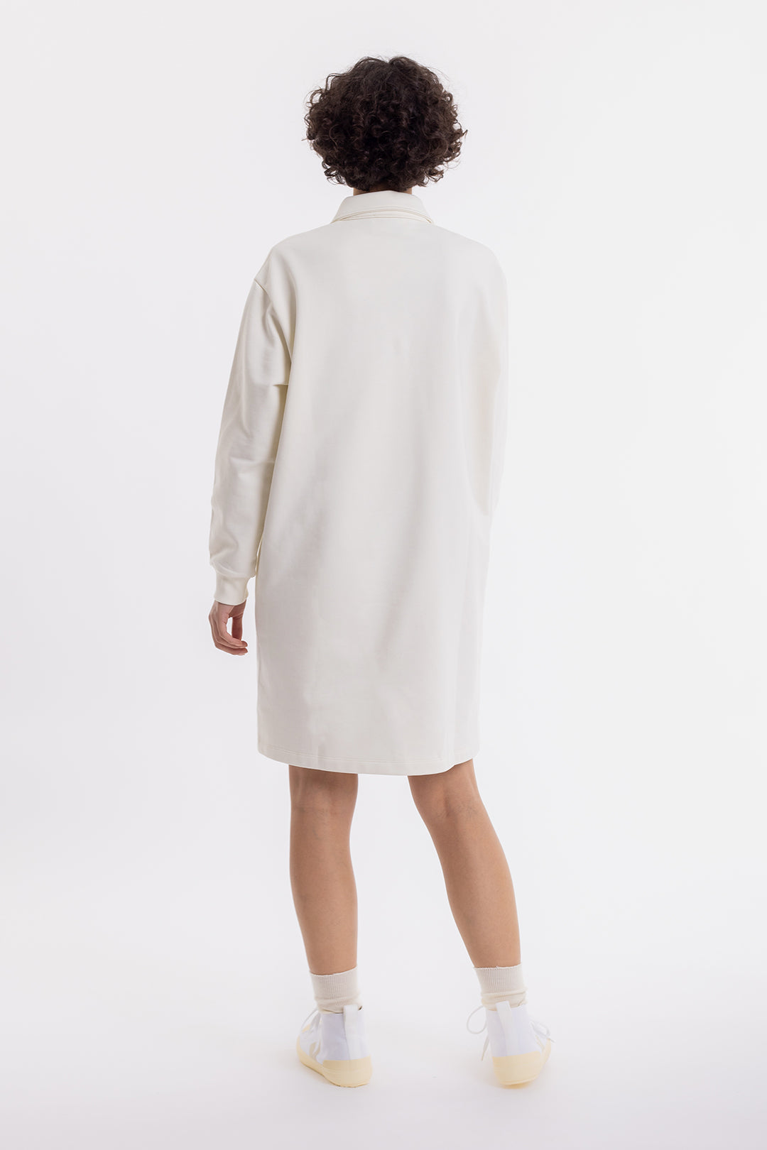 Polo dress made of organic cotton white
