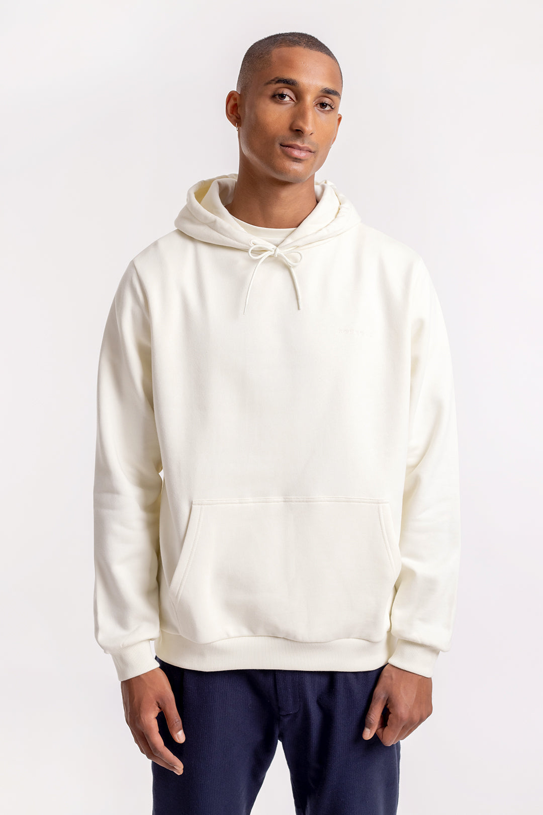 Logo hoodie made of organic cotton white