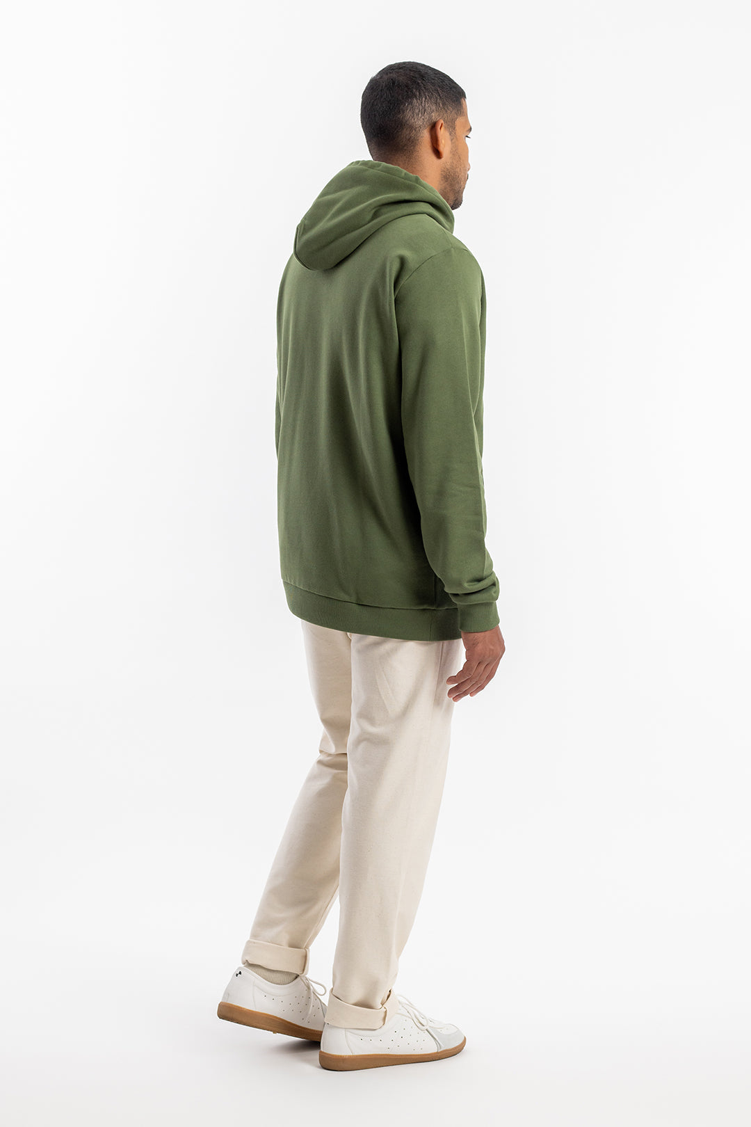 Dark green hoodie made of organic cotton from Rotholz