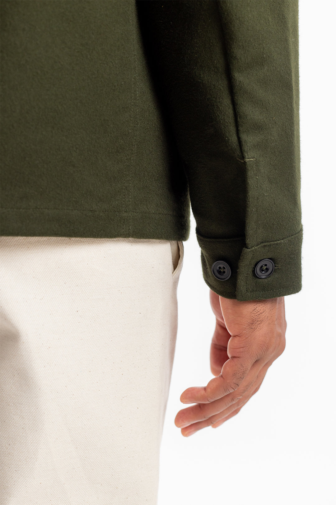 Dark green Moleskin jacket made from 100% organic cotton from Rotholz