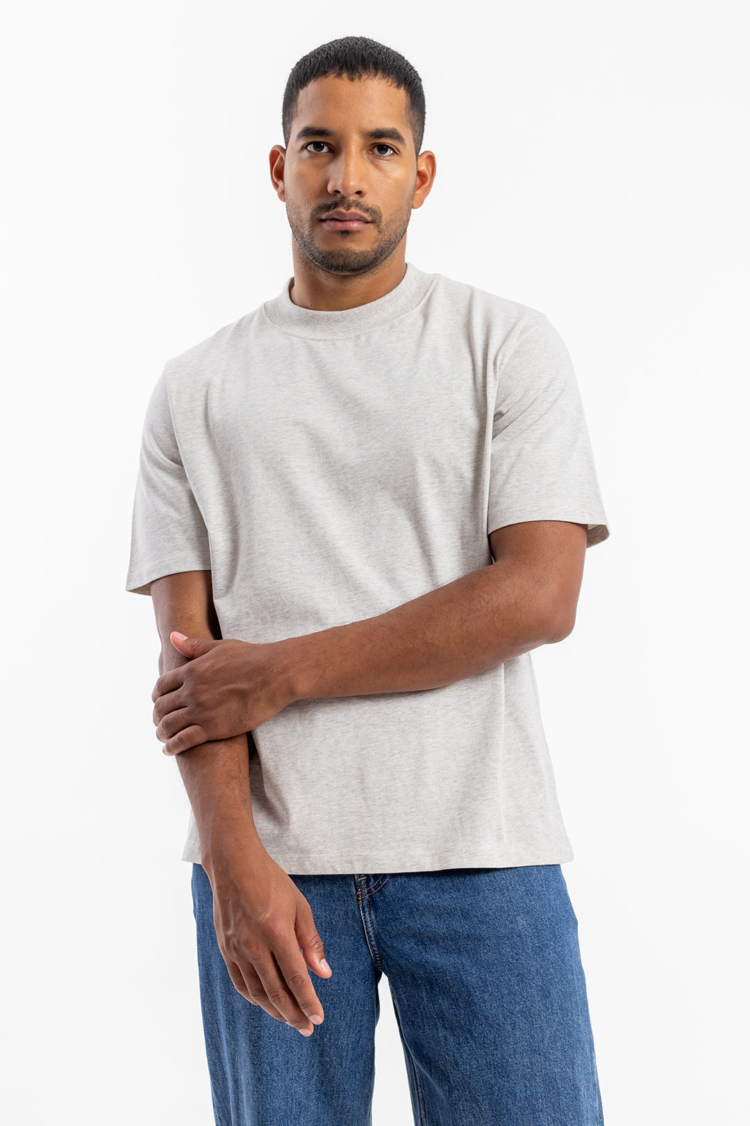 Gray T-shirt made from 100% organic cotton from Rotholz