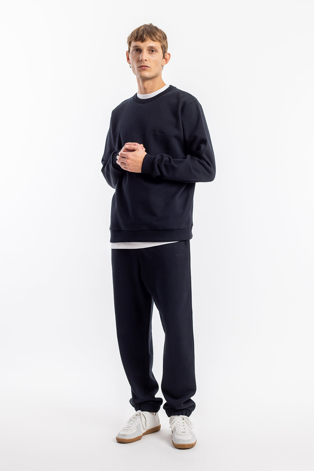 Pantalon de jogging noir à logo en coton biologique par Rotholz