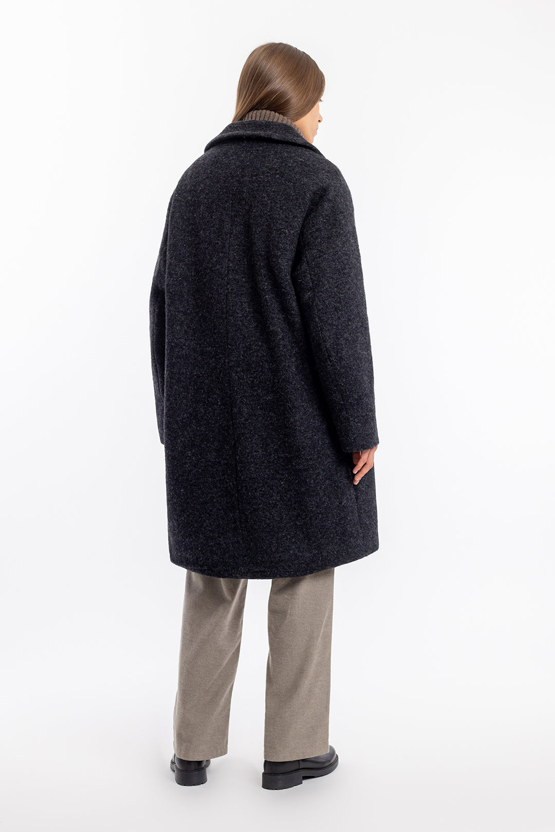 Coat made of organic wool blend - anthracite by Rotholz