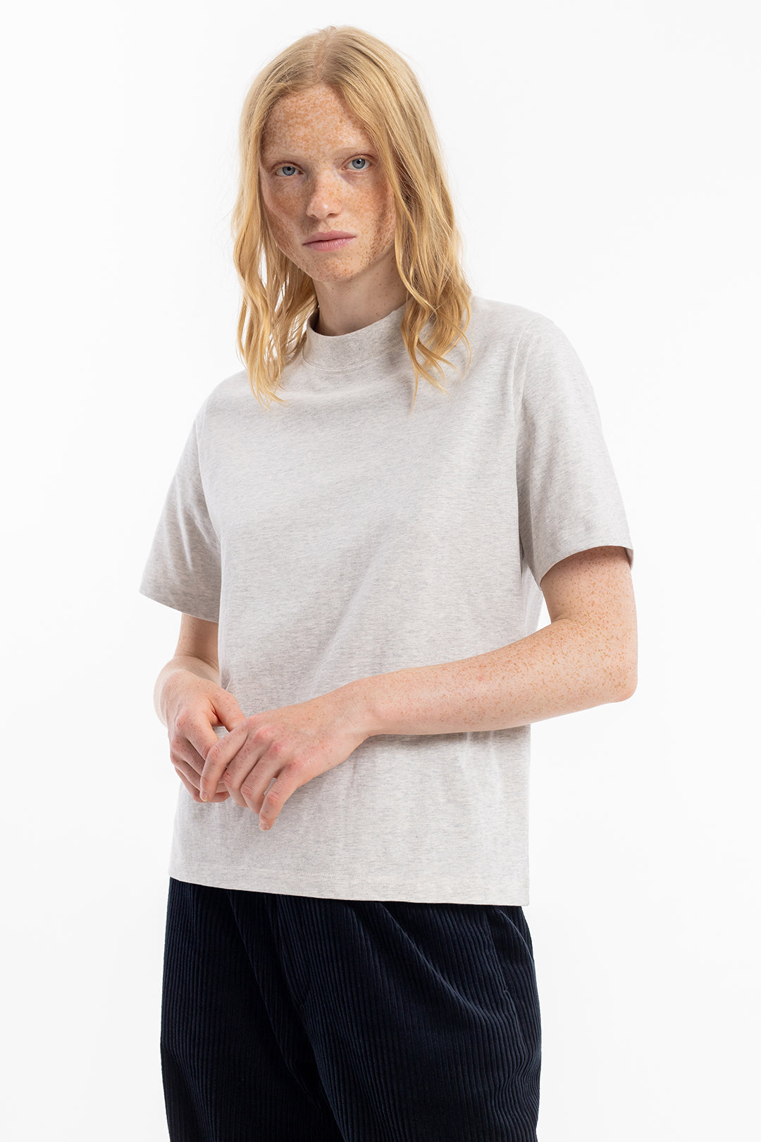 Gray T-shirt made from 100% organic cotton from Rotholz