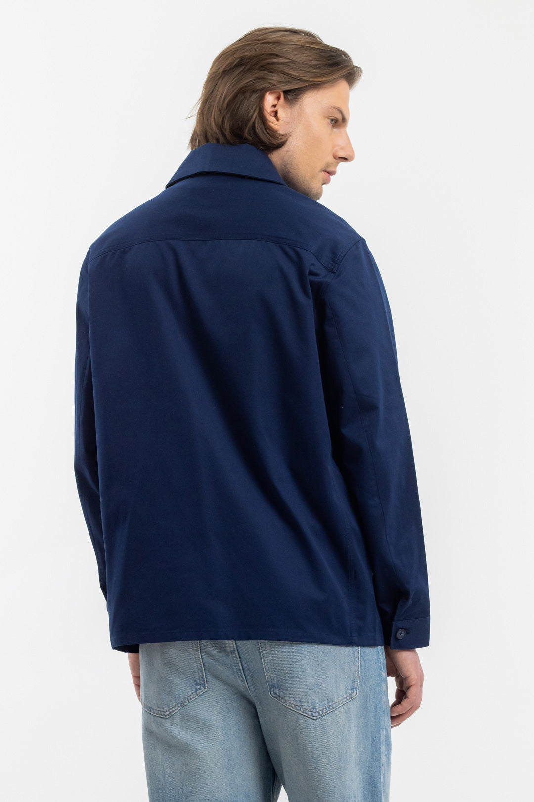 Dark blue workwear jacket made of organic cotton from Rotholz