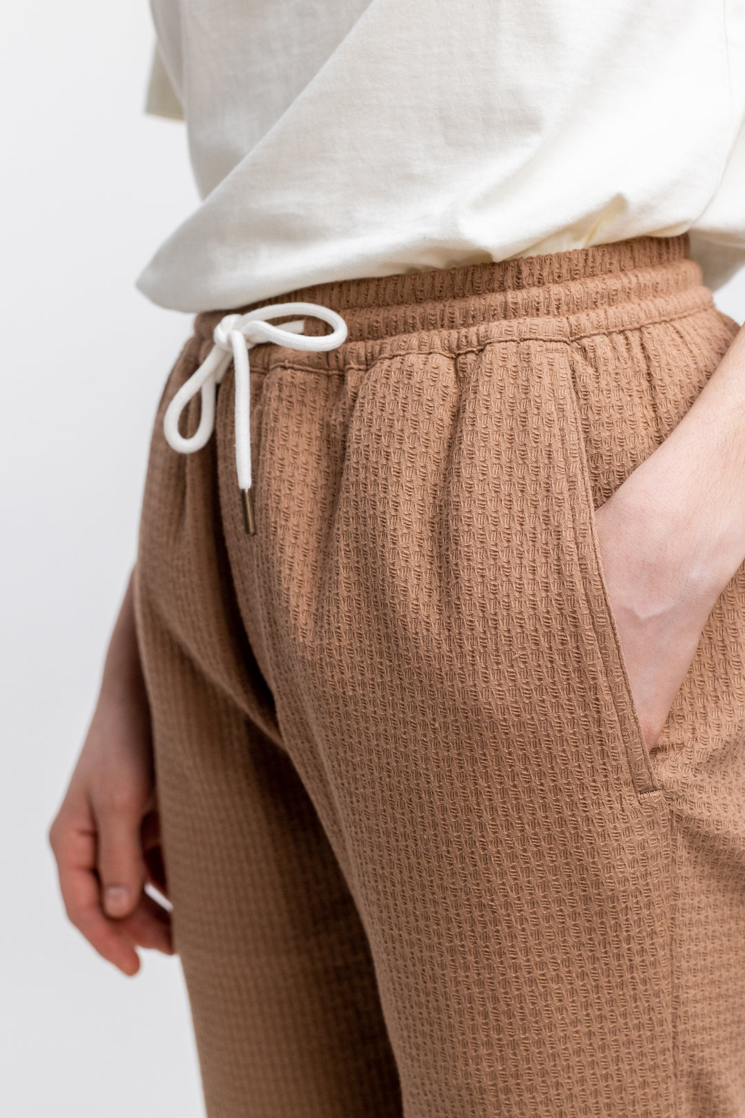 Pantalon marron en coton 100% biologique de Rotholz