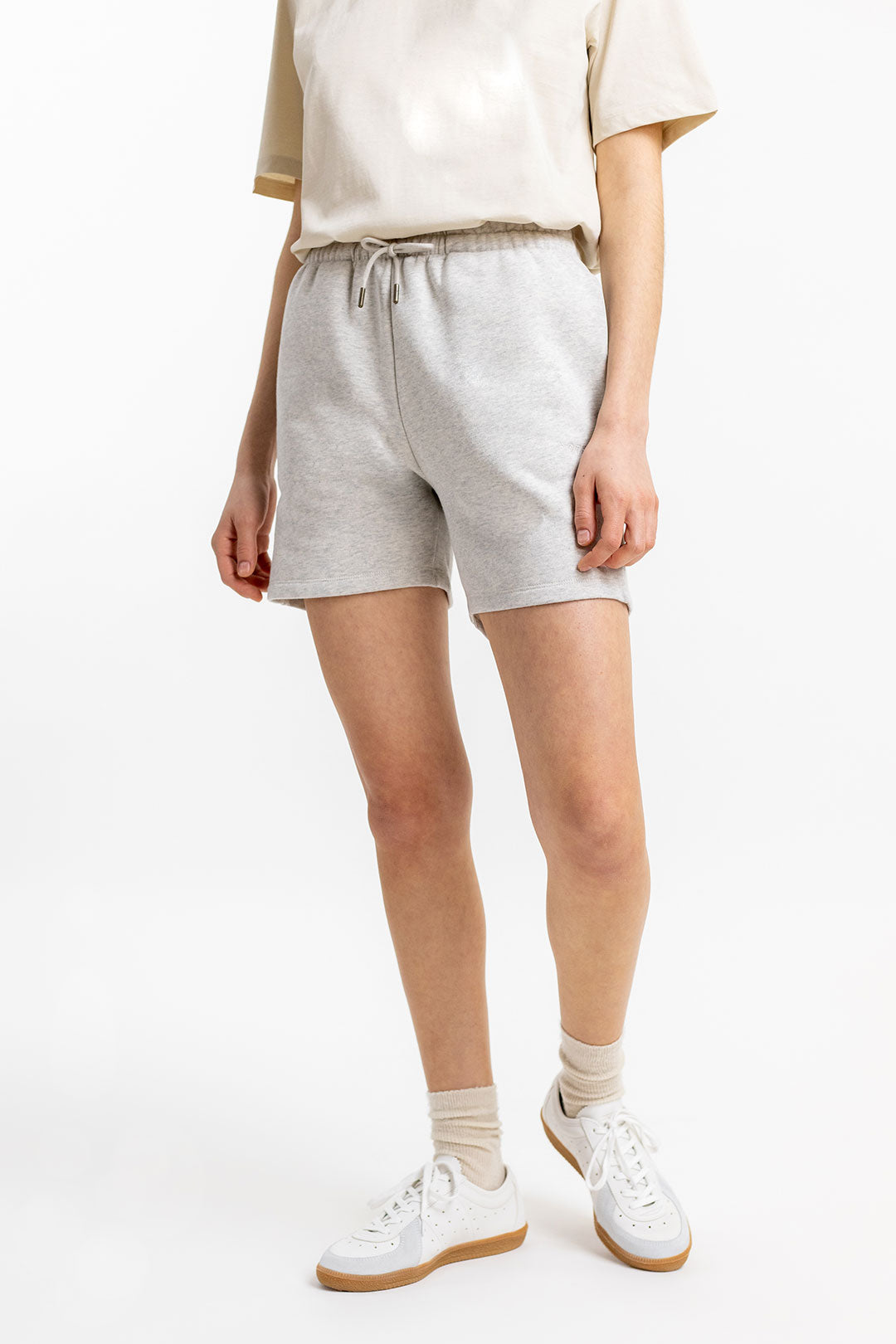 Light gray sweat shorts Logo made of organic cotton from Rotholz
