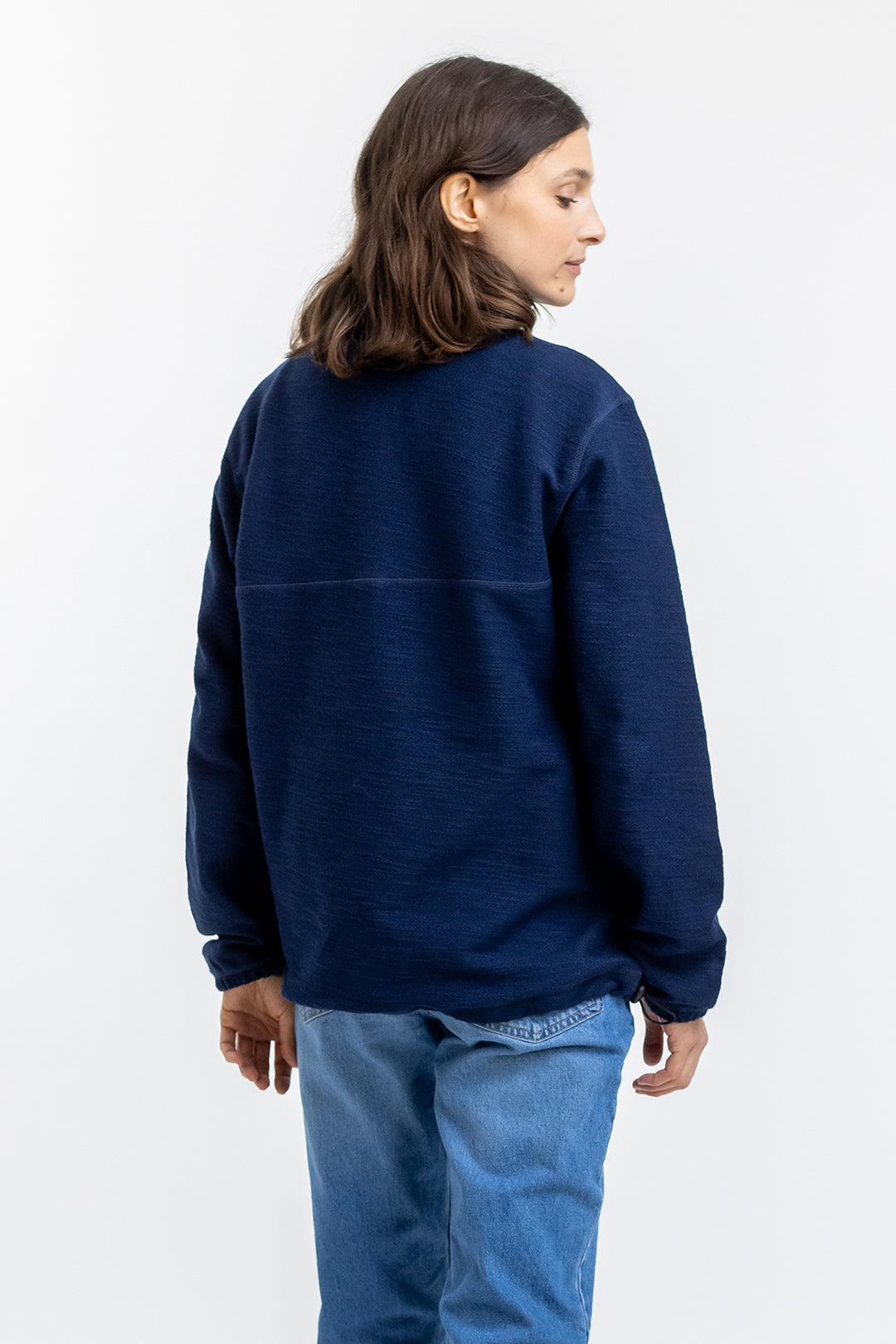 Dunkel-blaues Reissverschluss-Sweatshirt Divided aus 100% Baumwolle von Rotholz