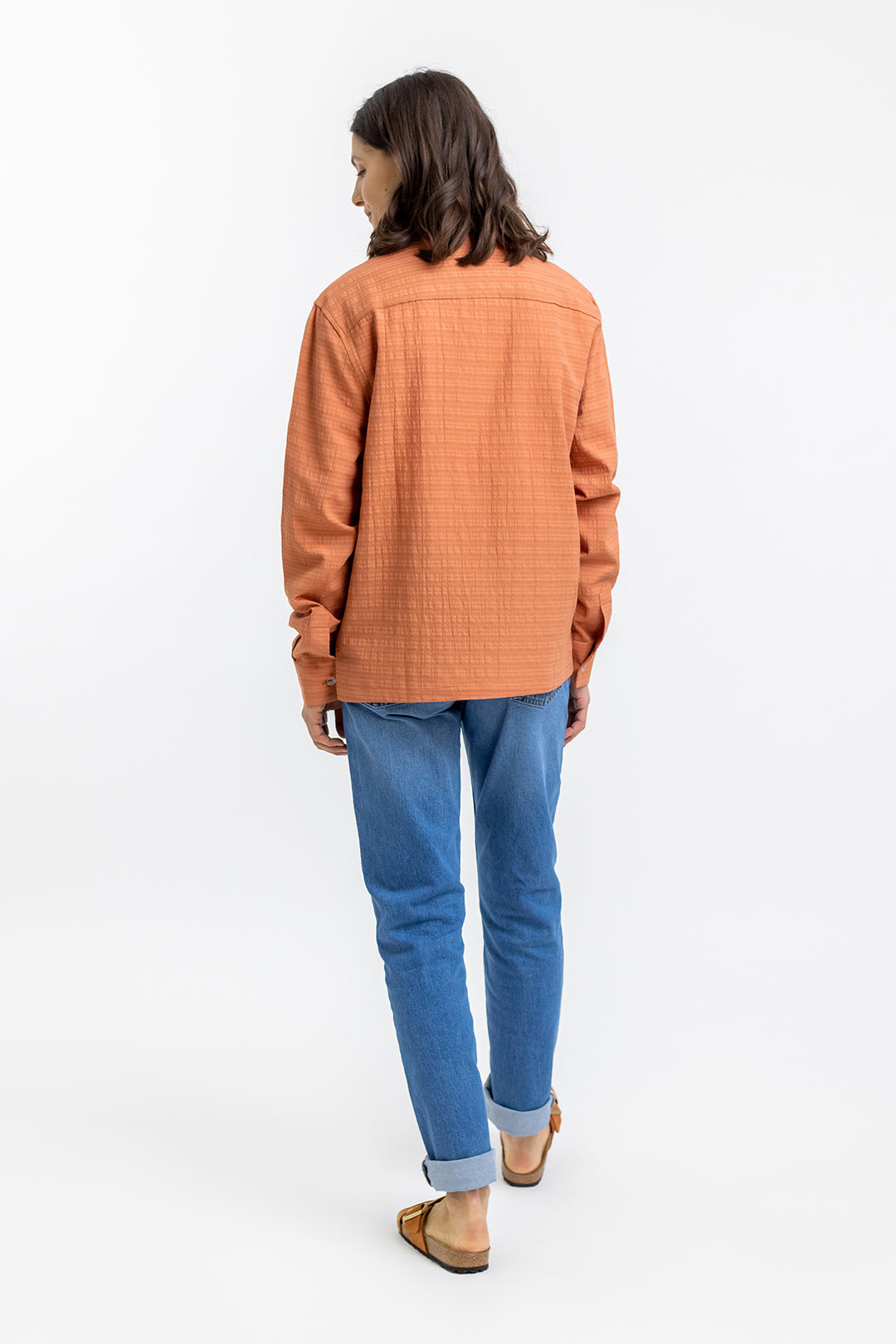 Orange Leisure shirt made from 100% organic cotton from Rotholz