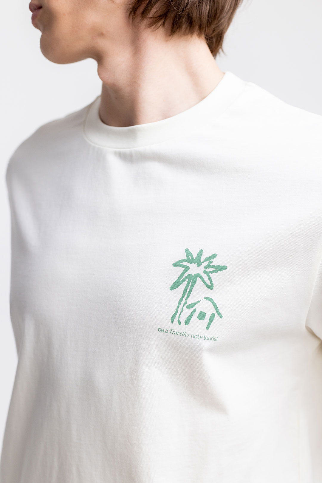 T-shirt blanc Beachside en coton 100% biologique de Rotholz