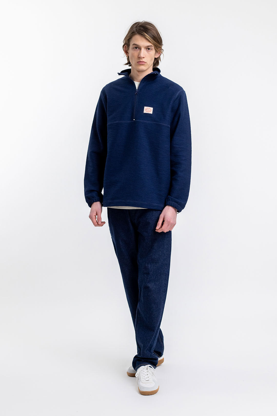 Dark blue zip-up sweatshirt Divided 100% cotton from Rotholz