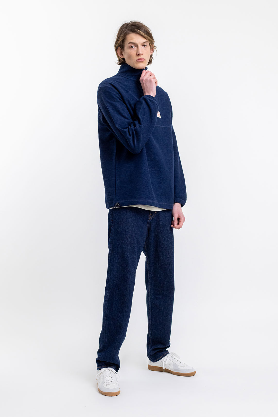 Dark blue zip-up sweatshirt Divided 100% cotton from Rotholz