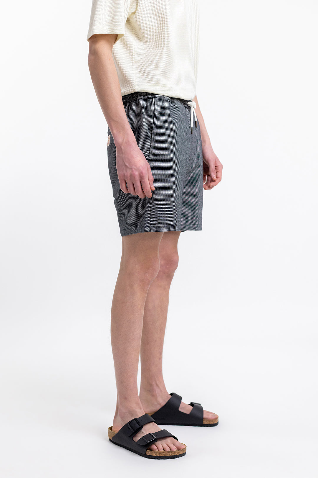 Gray checked shorts made from 100% organic cotton from Rotholz