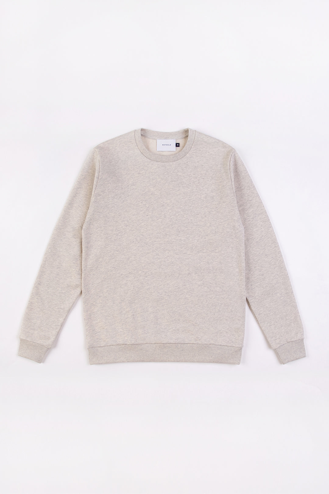 Light gray sweater logo made of organic cotton from Rotholz