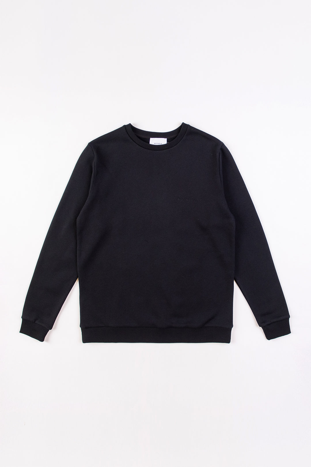 Schwarzer Sweater Logo aus Bio-Baumwolle von Rotholz