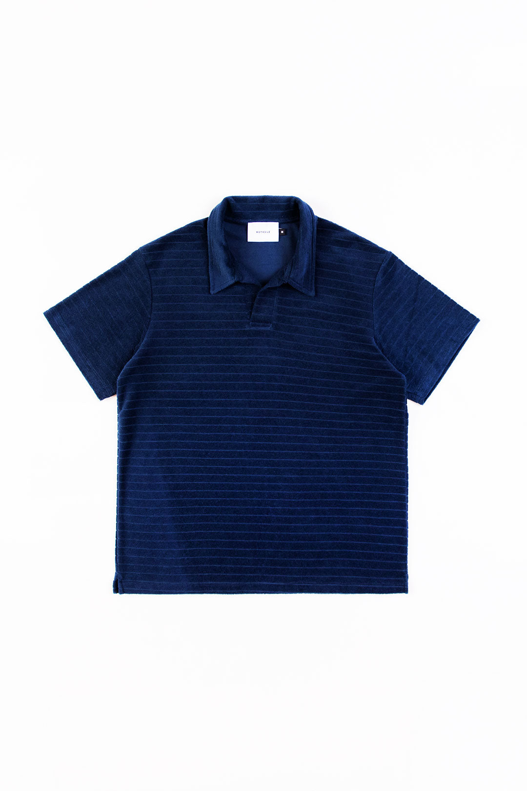 Polo shirt made of organic terry blue