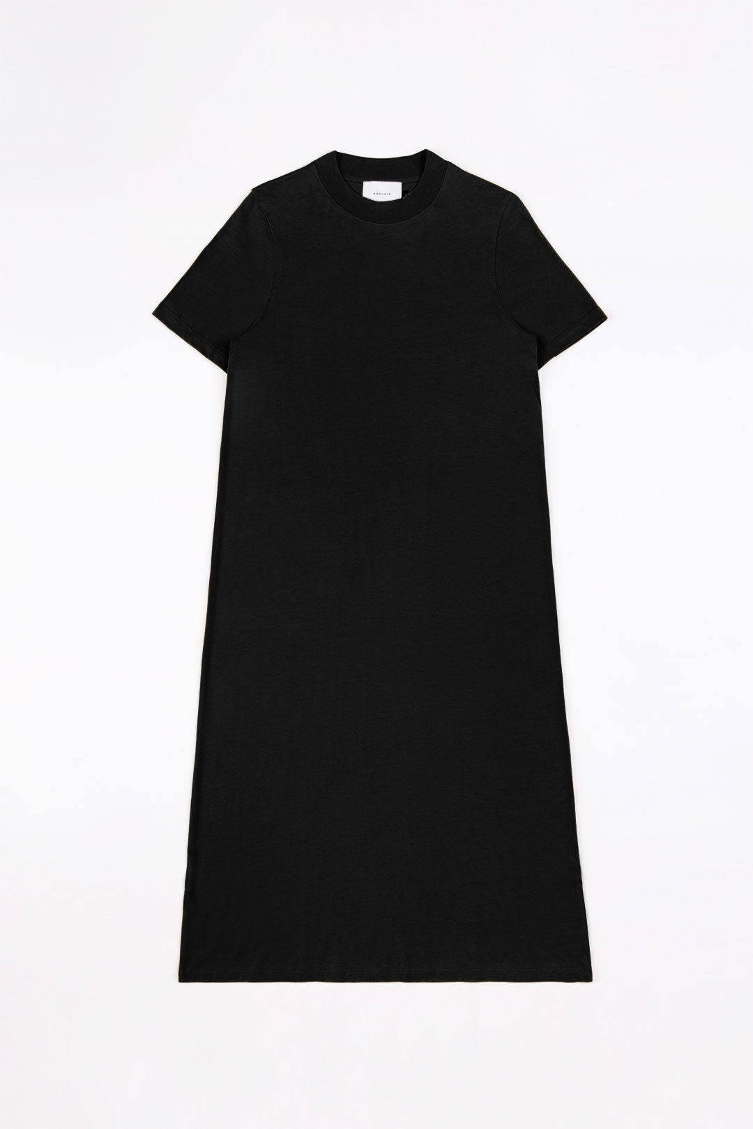 Schwarzes T-Shirt-Kleid aus 100% Bio-Baumwolle von Rotholz
