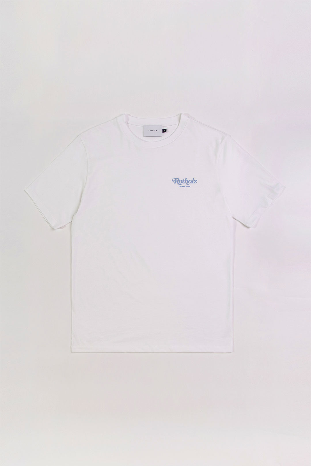 T-shirt blanc Retro Logo en coton 100% biologique de Rotholz