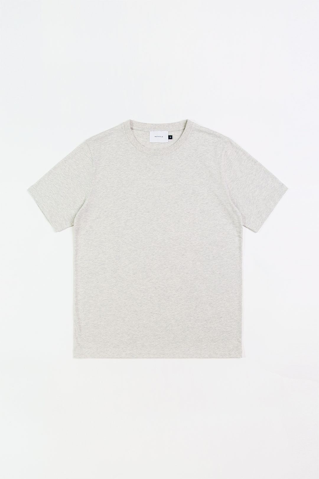 Light gray T-shirt logo made from 100% organic cotton from Rotholz
