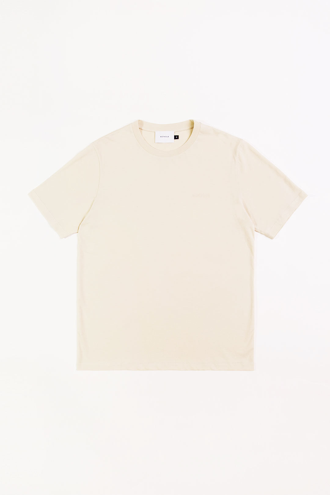 T-shirt logo en coton biologique crème
