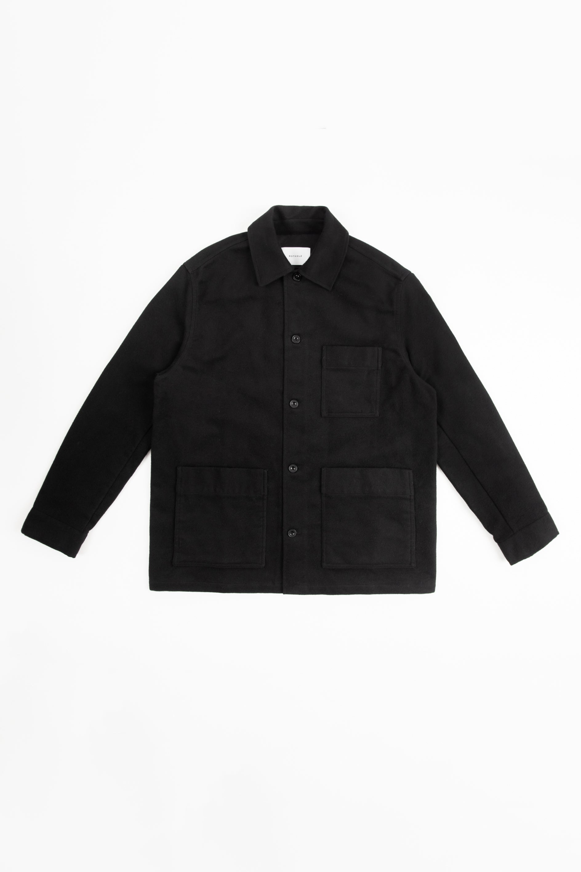 Black Moleskin jacket made from 100% organic cotton from Rotholz