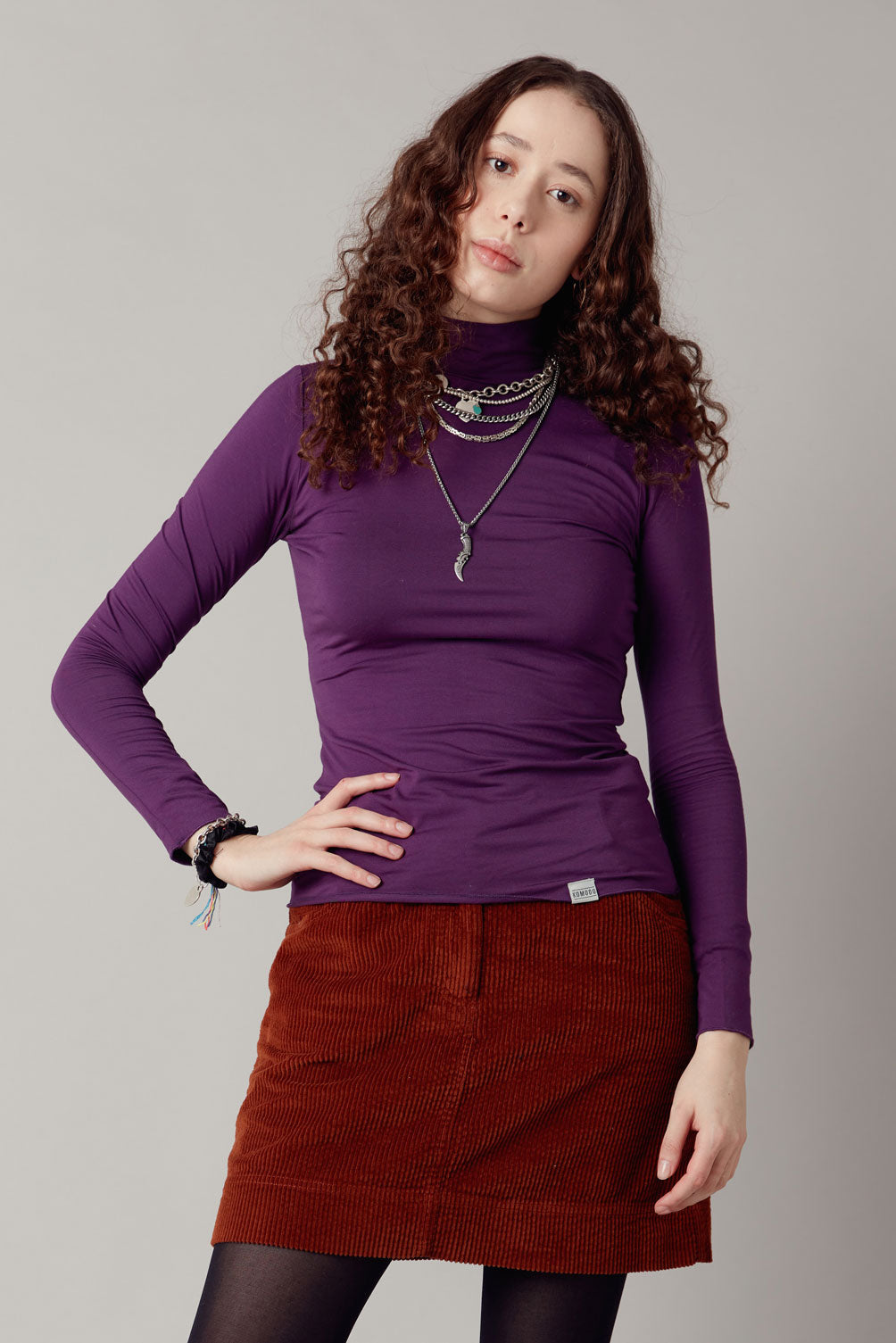Violet, long-sleeved top SKINILLA made of modal by Komodo