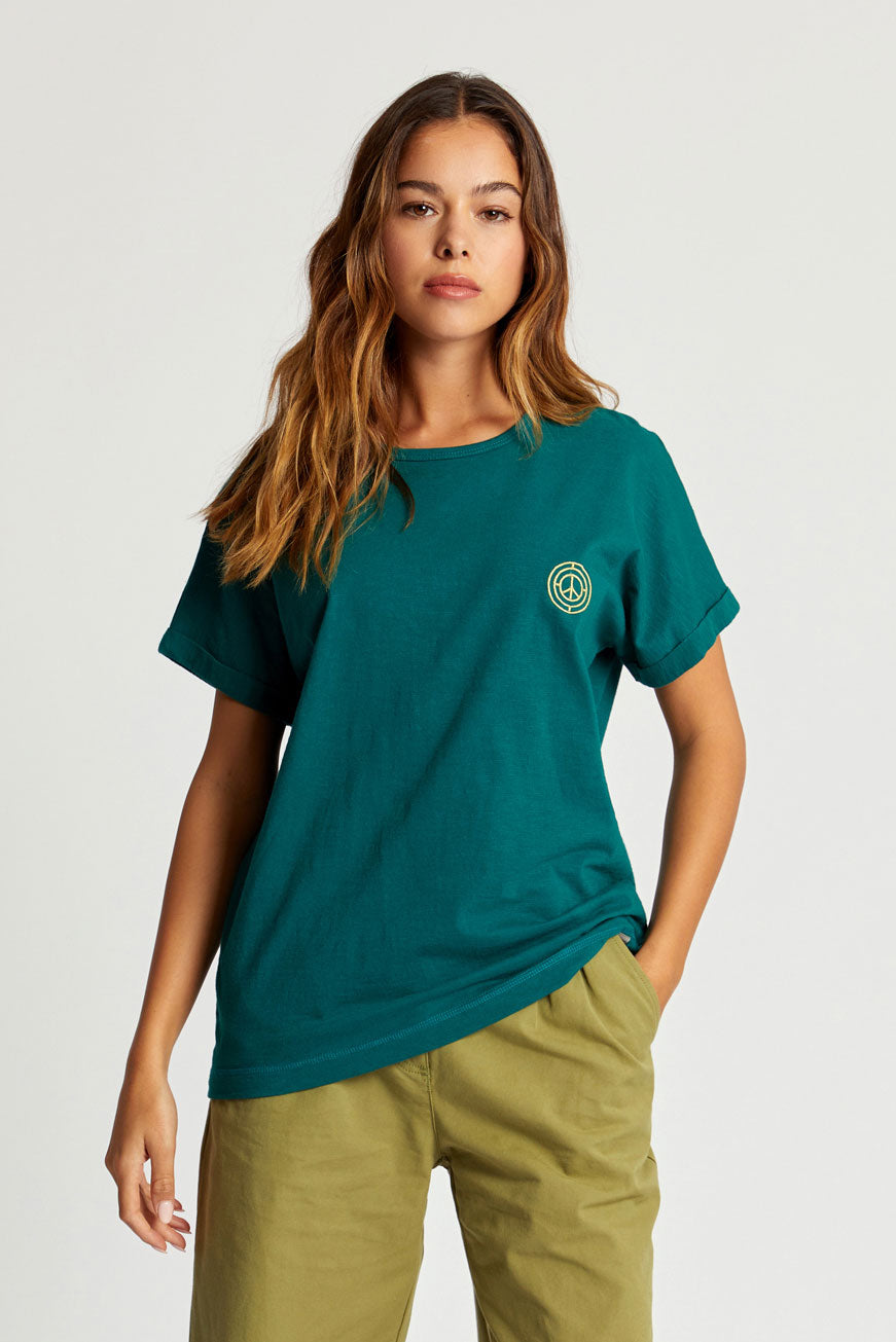 Dark green T-shirt made from organic cotton SUNRISE by Komodo