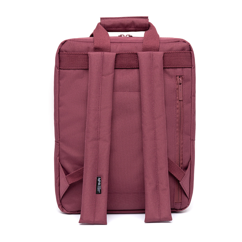 Red Smart Daily backpack made from recycled PET from Lefrik