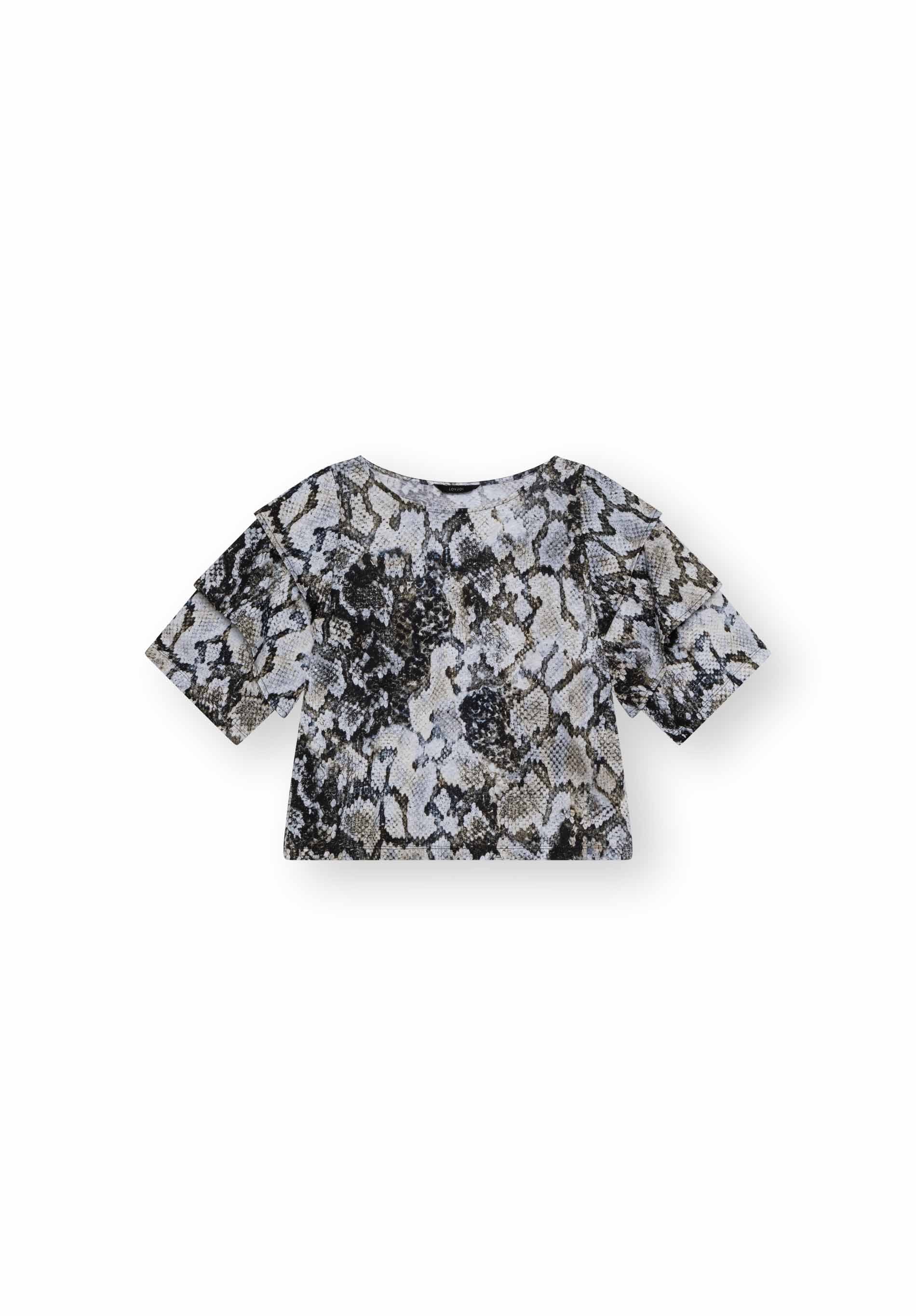 T-shirt LILLIT in animal print by LOVJOI made of organic cotton 