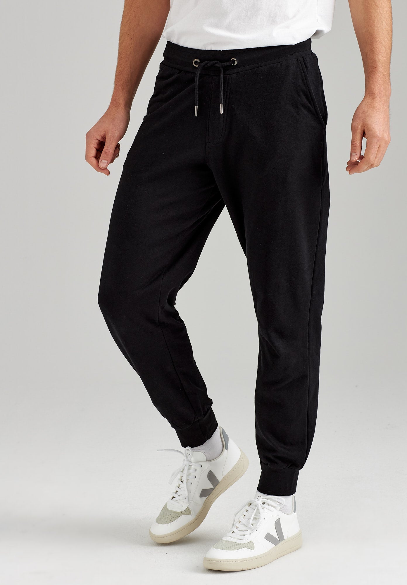 Black organic cotton jogging pants TT1010 from Thokkthokk