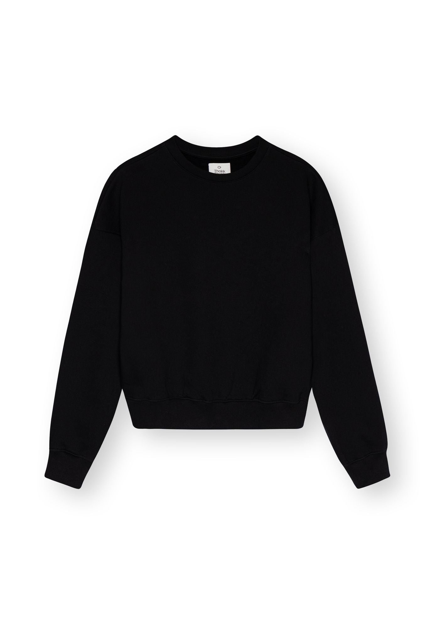 Schwarzer Sweater TT1022 aus Bio-Baumwolle von Thokkthokk