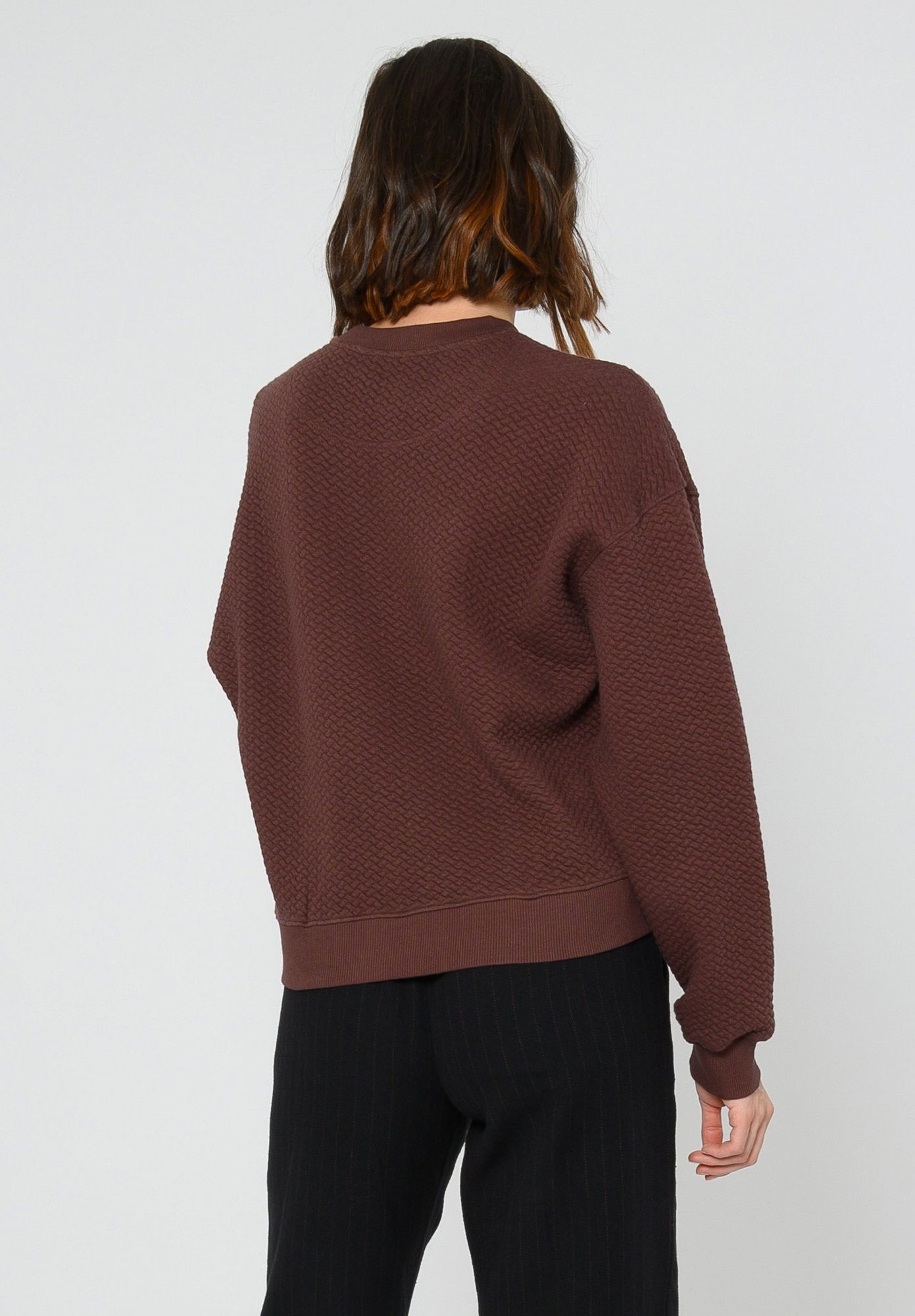 Brown sweater TT1022 made of organic cotton from Thokkthokk
