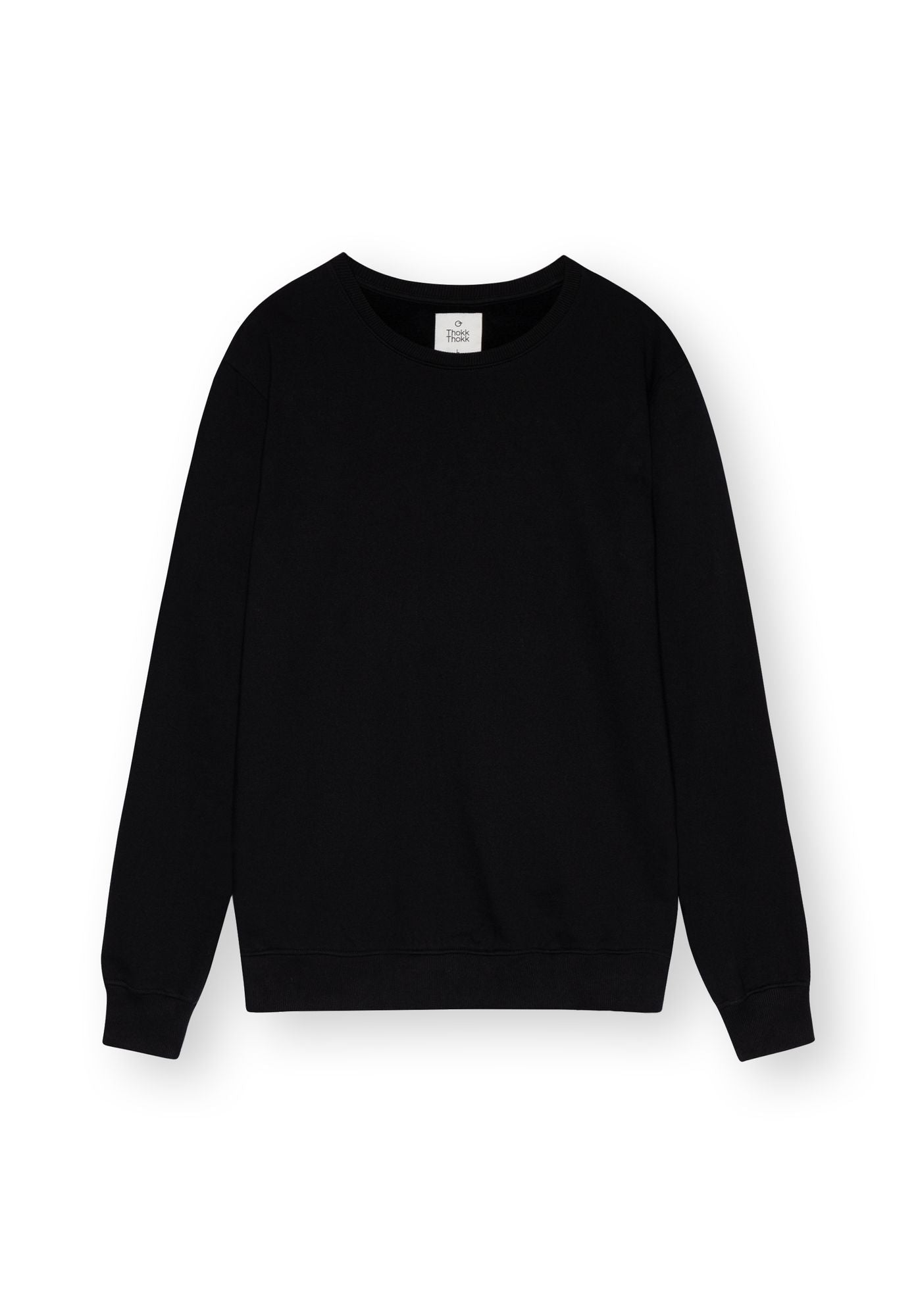 Pull noir TT1029 en coton 100% biologique de Thokkthokk Sweater