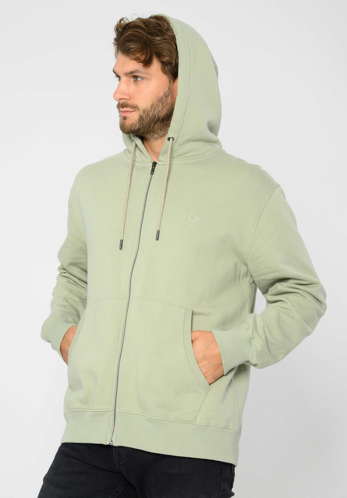 Light green hoodie TT1040 made of organic cotton from Thokkthokk