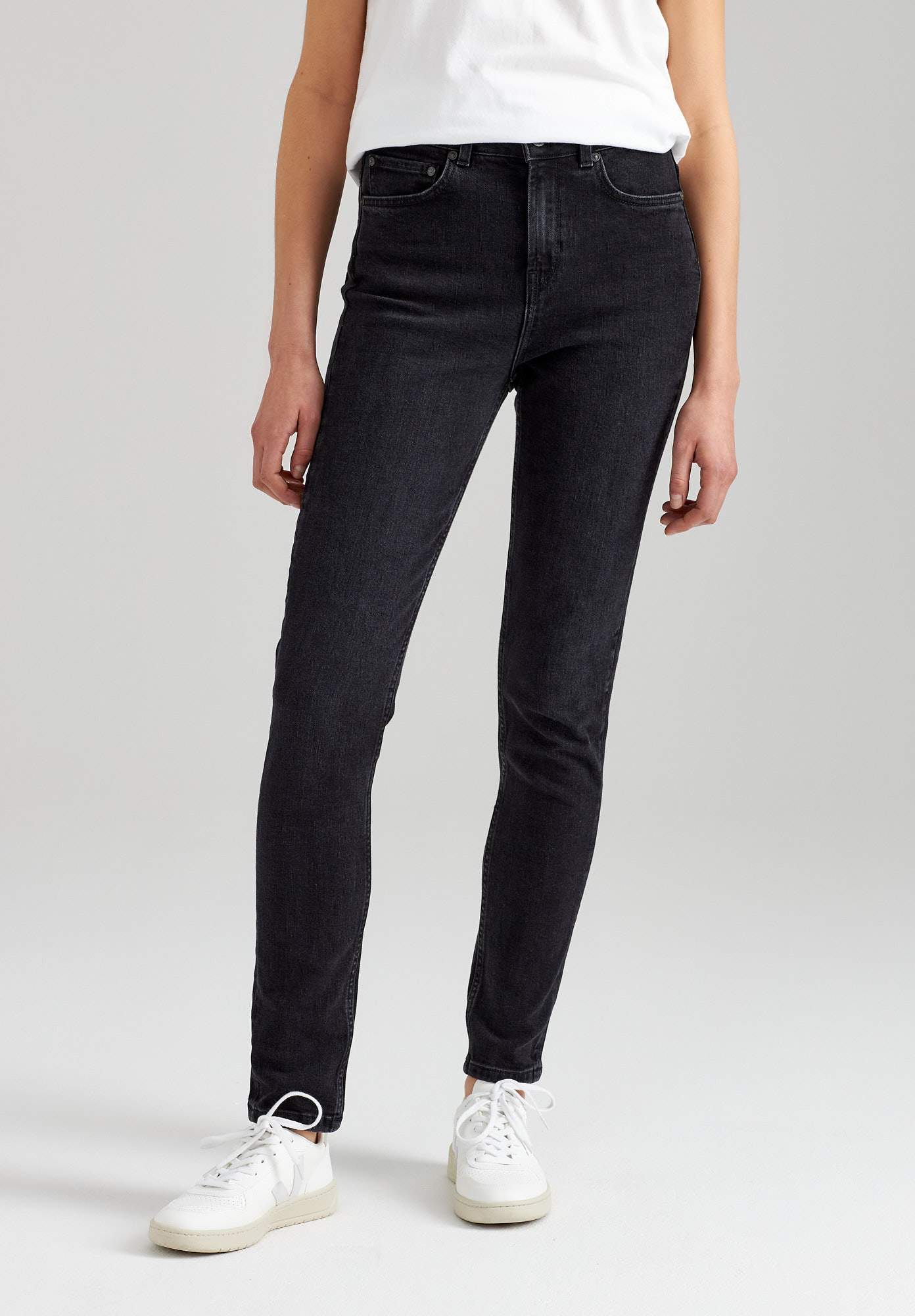 Skinny jeans in black made of organic cotton by ThokkThokk (S)