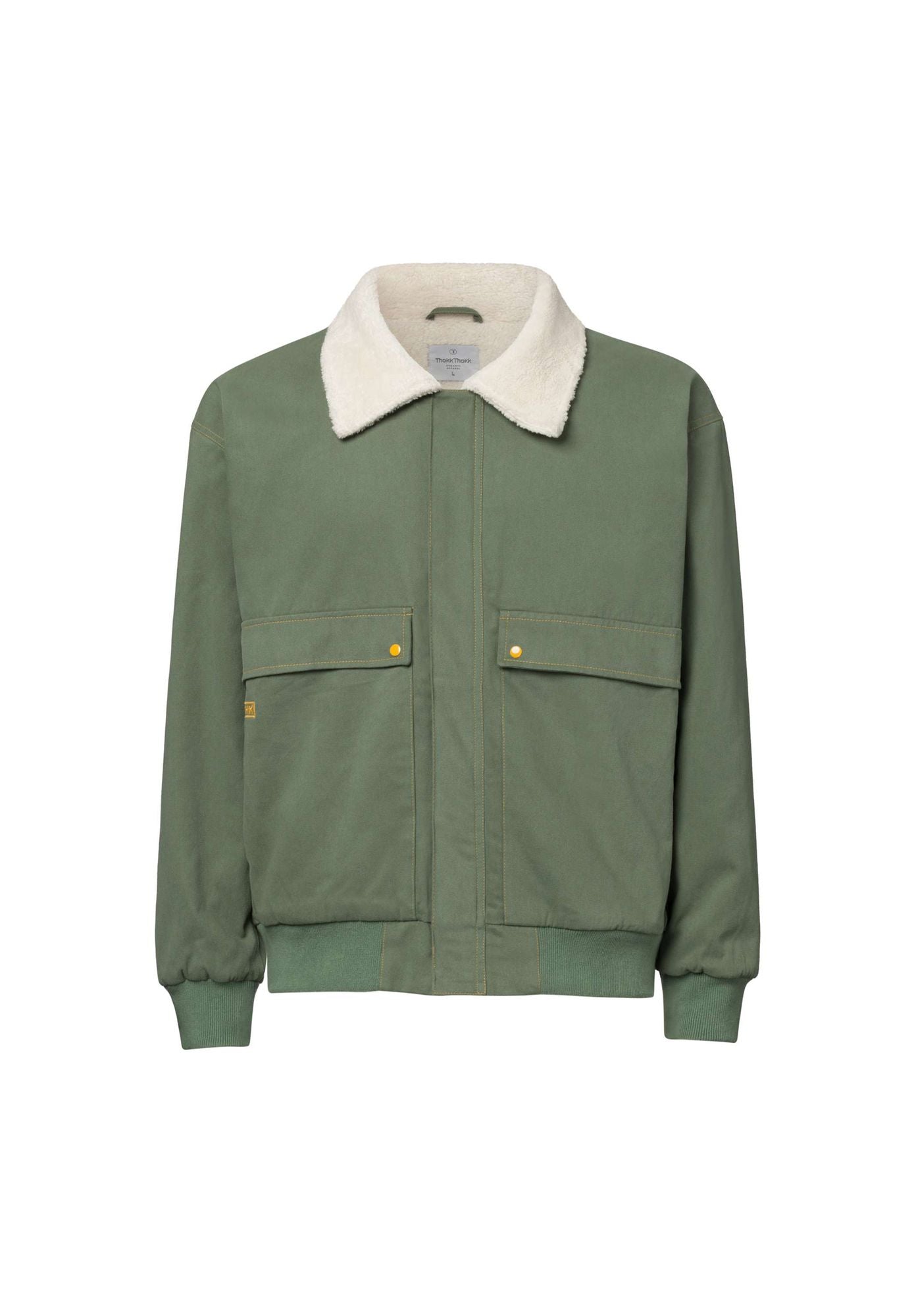Green jacket TT2022 made of organic cotton from Thokkthokk