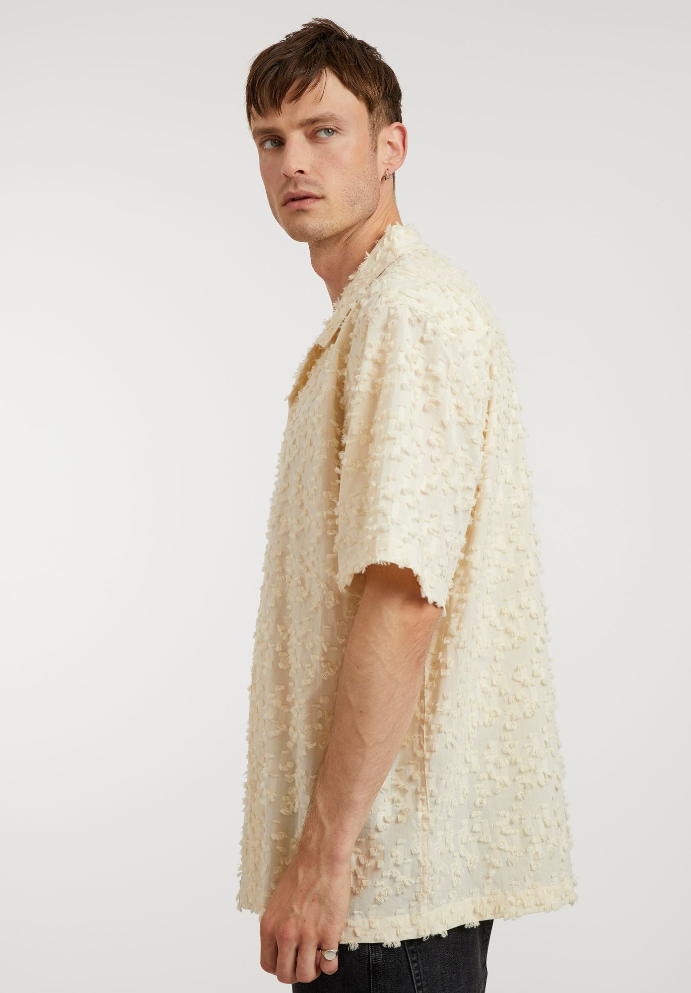 Bowling shirt in cream made of organic cotton by ThokkThokk (S)