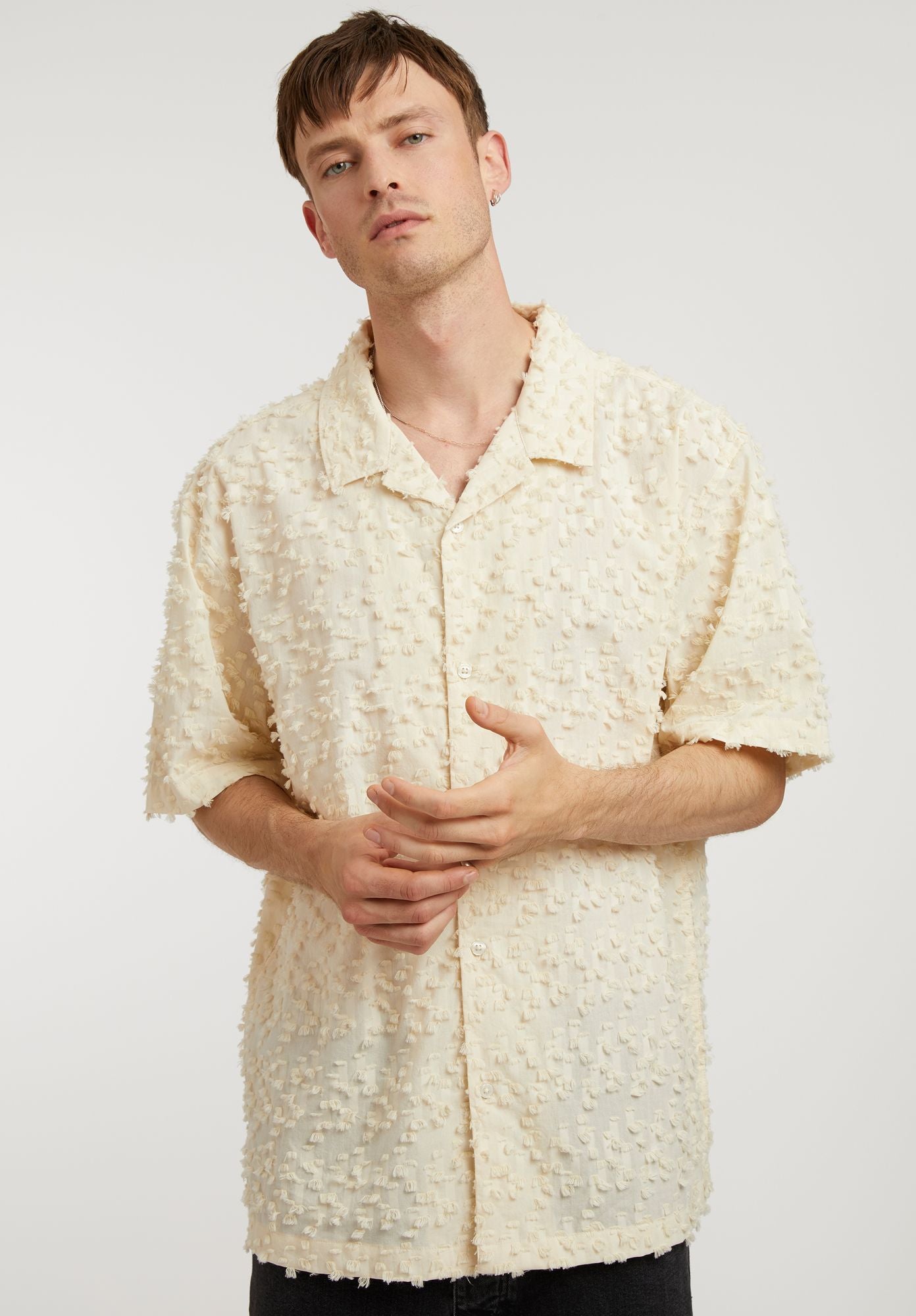 Bowling shirt in cream made of organic cotton by ThokkThokk (S)