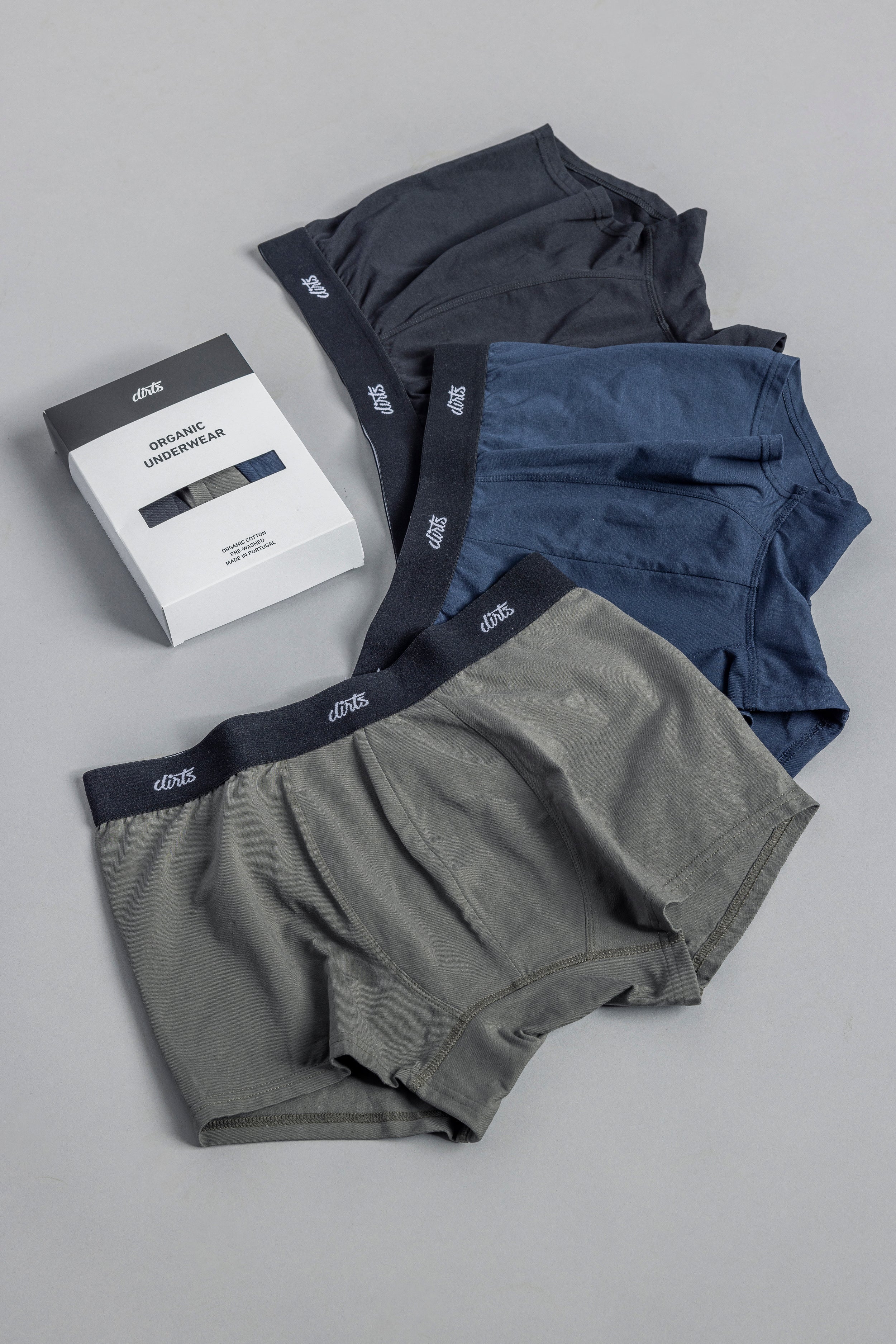Boxer shorts 3-pack made of organic cotton from DIRTS