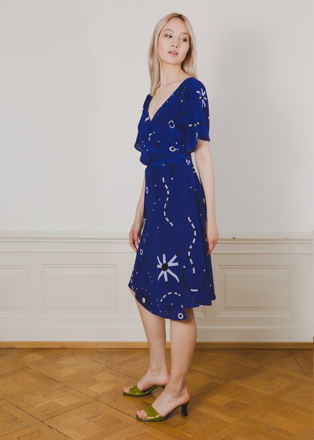 Astra Wickel - Kleid blau aus Seide
