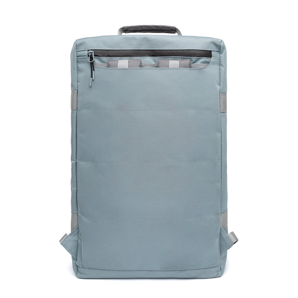 Light blue Wanderer travel backpack made from recycled PET from Lefrik