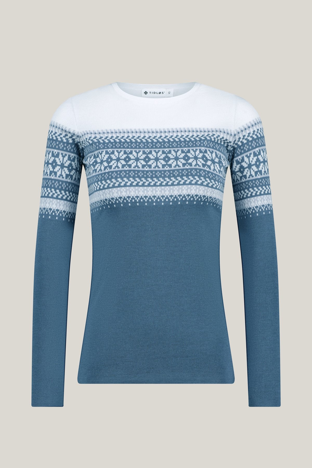 Gray-blue Astrid sweater made of Merino &amp; Tencel from Tidløs