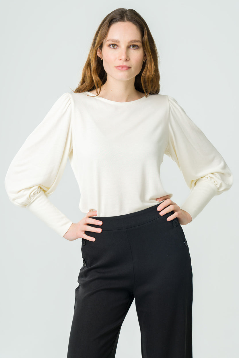 Weisser Pullover Freesia aus 100% Modal™ von Avani