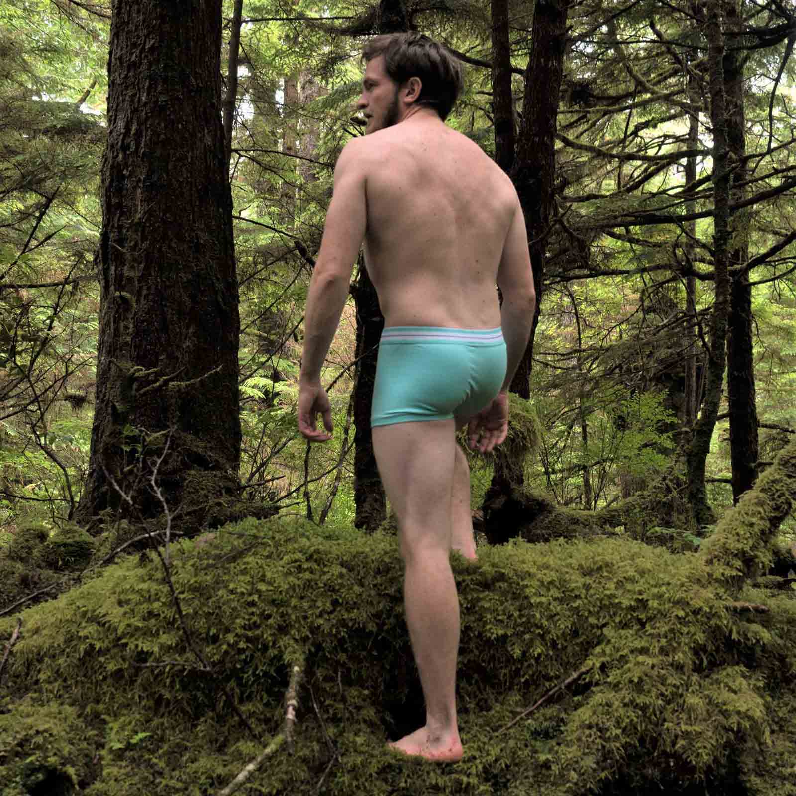 Turquoise organic cotton boxer shorts from Bluebuck